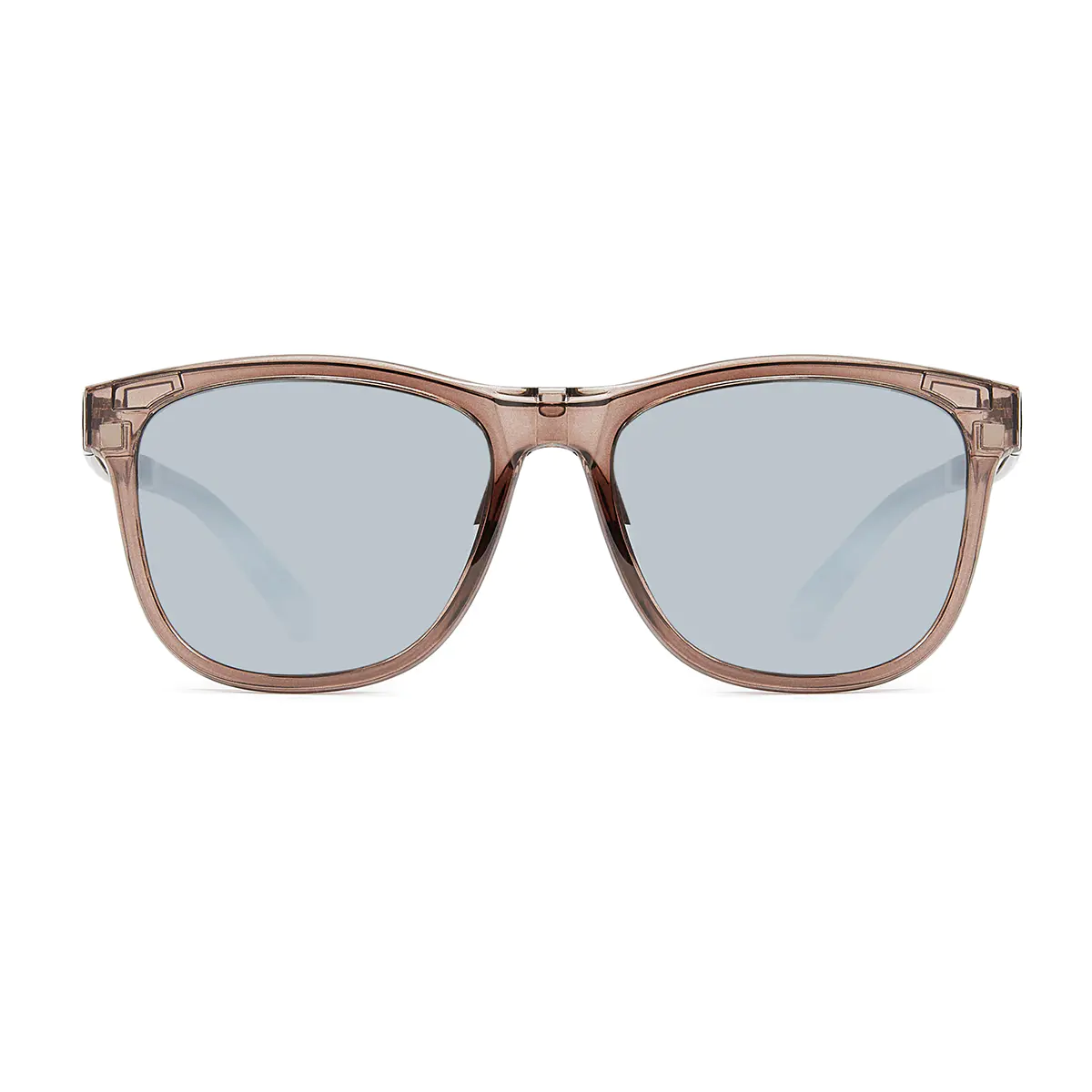 Square Transparent Brown Eyeglasses