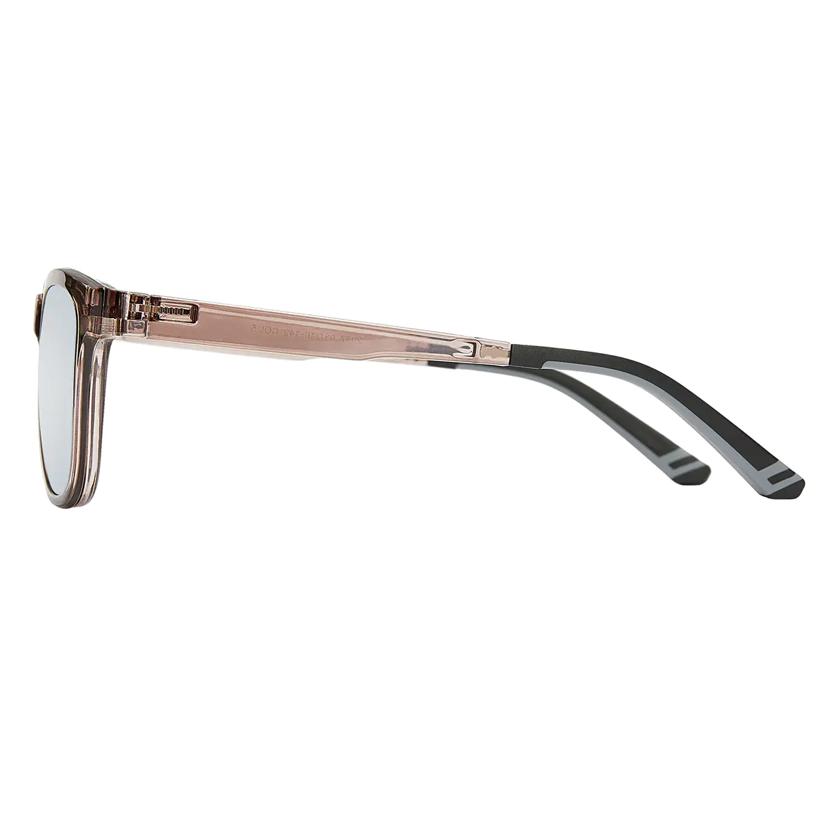 Square Transparent Brown Eyeglasses