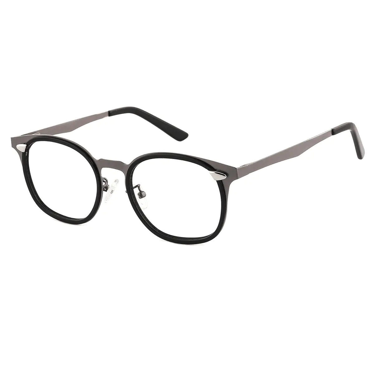 Oval Bright Gray Eyeglasses