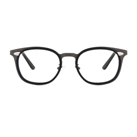 Oval Black/Blue Eyeglasses