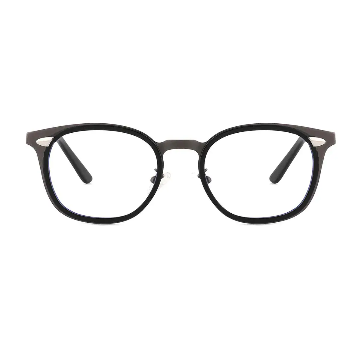 Oval Black/Blue Eyeglasses