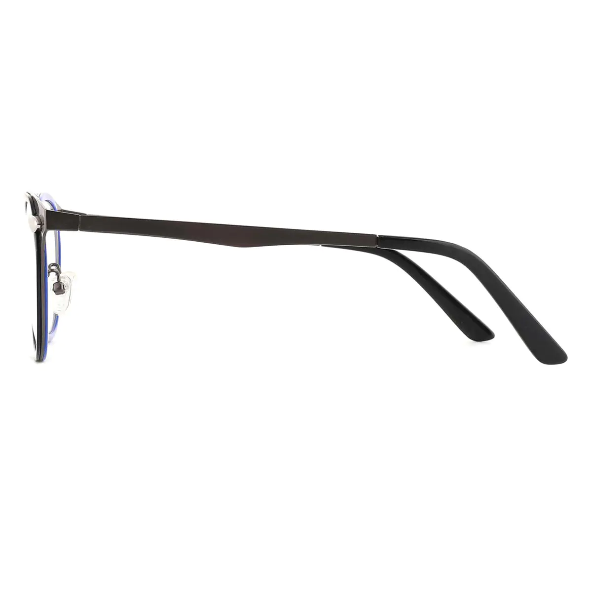 Oval Black/Blue Eyeglasses