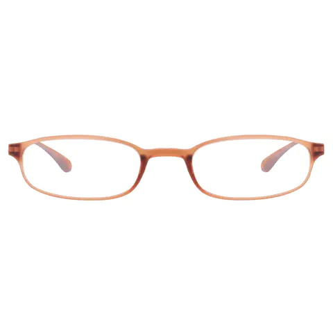Rectangle Orange Reading Glasses