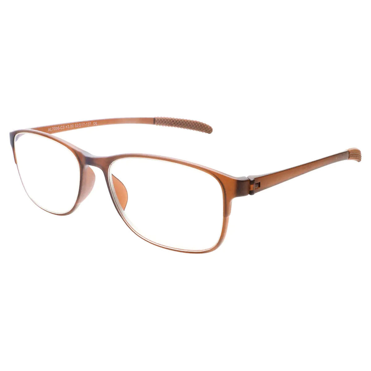 Rectangle Brown Reading Glasses