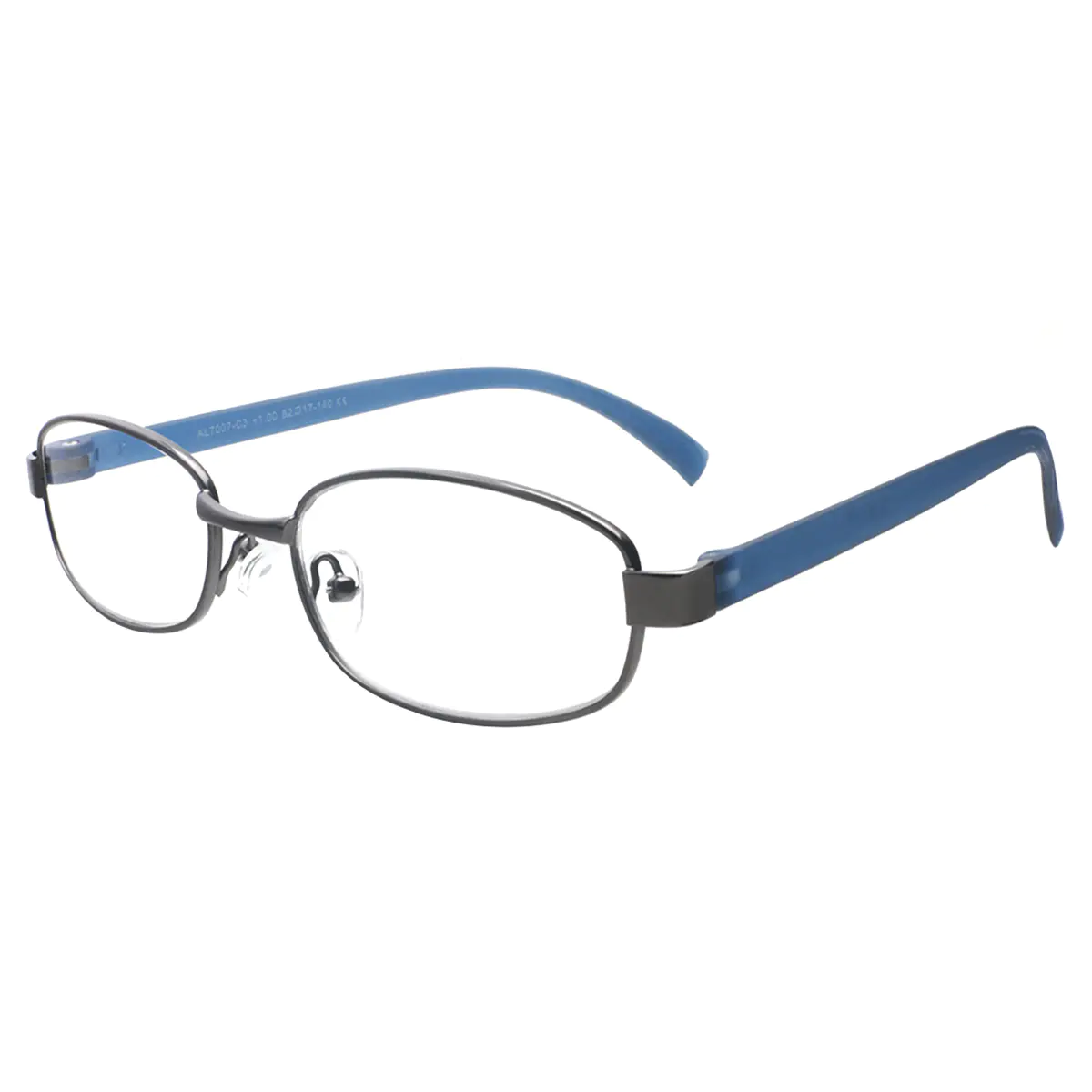 Round Blue Reading Glasses
