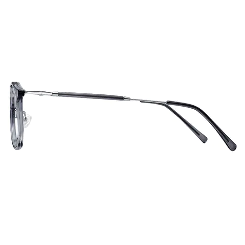 Round Grey Eyeglasses