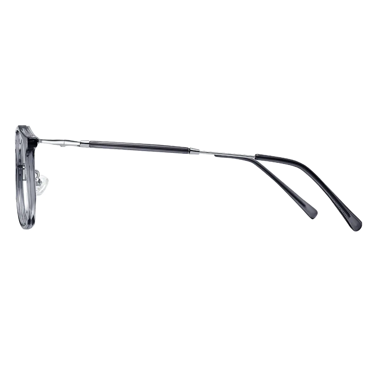 Round Grey Eyeglasses