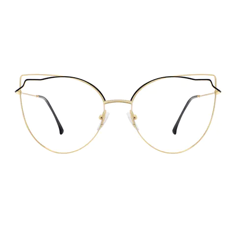 Geometric Gold Eyeglasses
