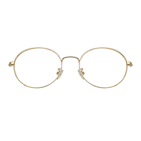 Round Gold Eyeglasses