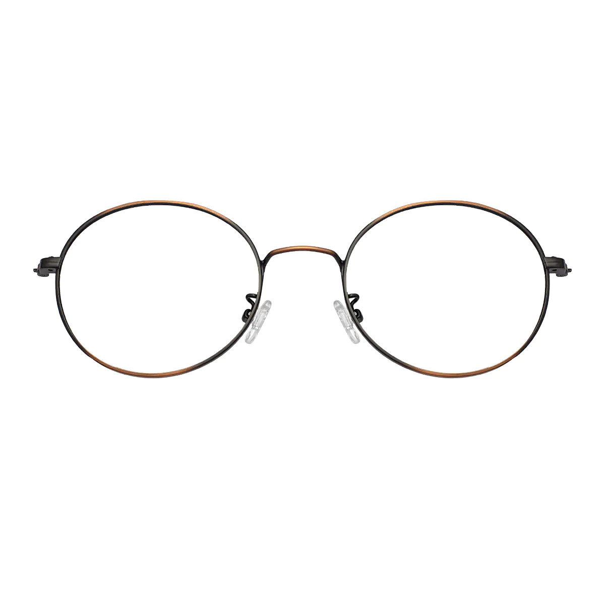 Round Brown/Black Eyeglasses