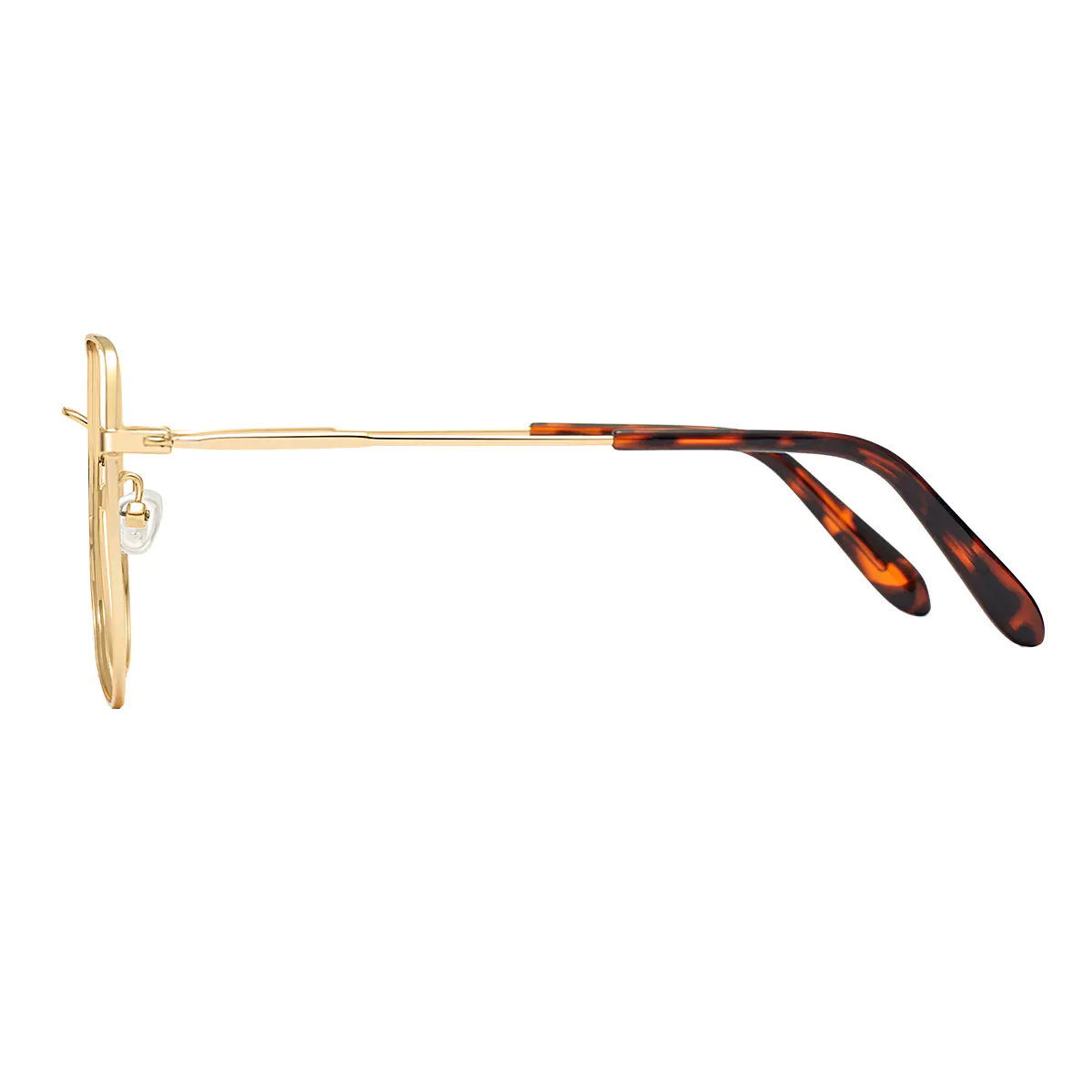 Geometric Gold Eyeglasses