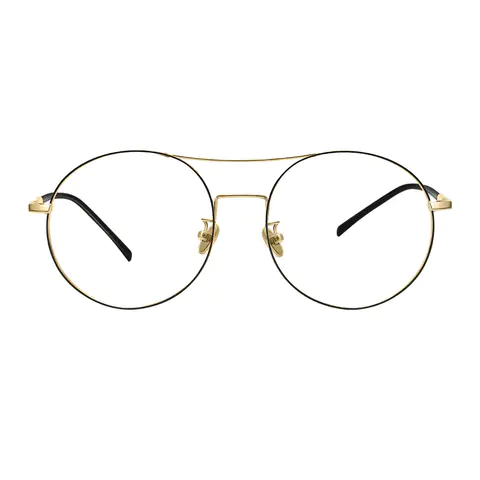 Aviator Black Gold Eyeglasses