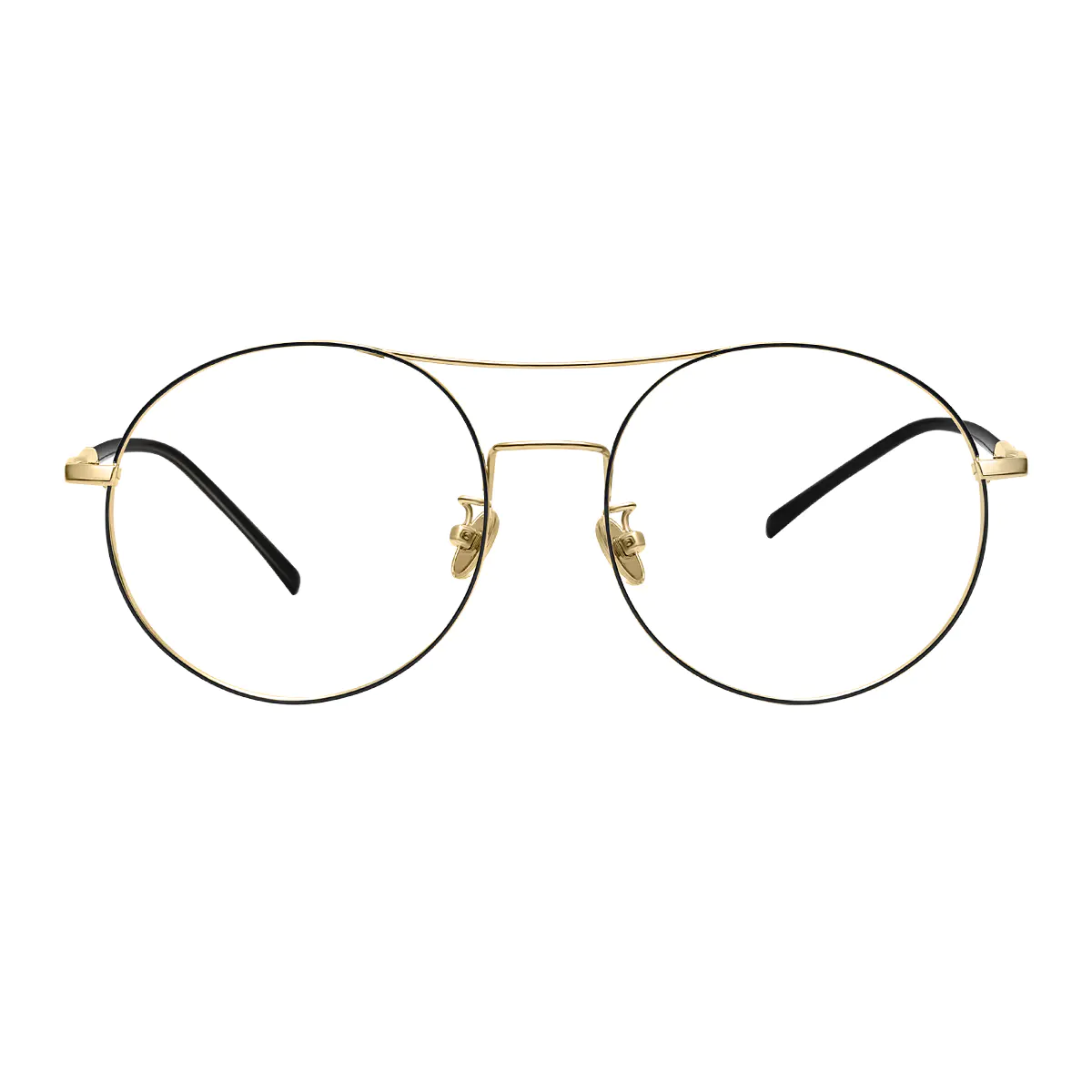 Aviator Black Gold Eyeglasses