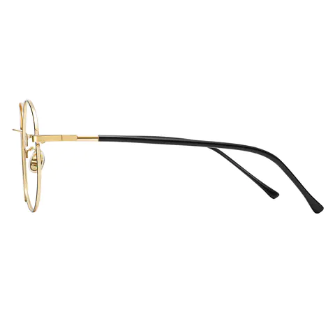 Aviator Black Gold Eyeglasses