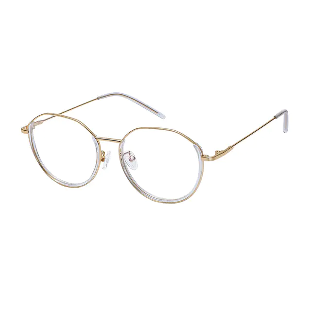 Round Gold Eyeglasses