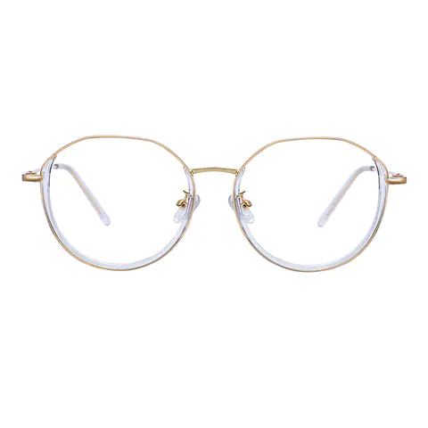 Round Gold Eyeglasses