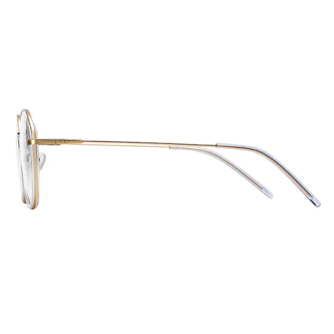 Round Gold Eyeglasses