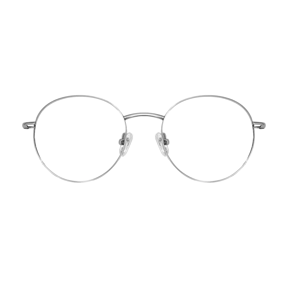 Oval Silver Eyeglasses