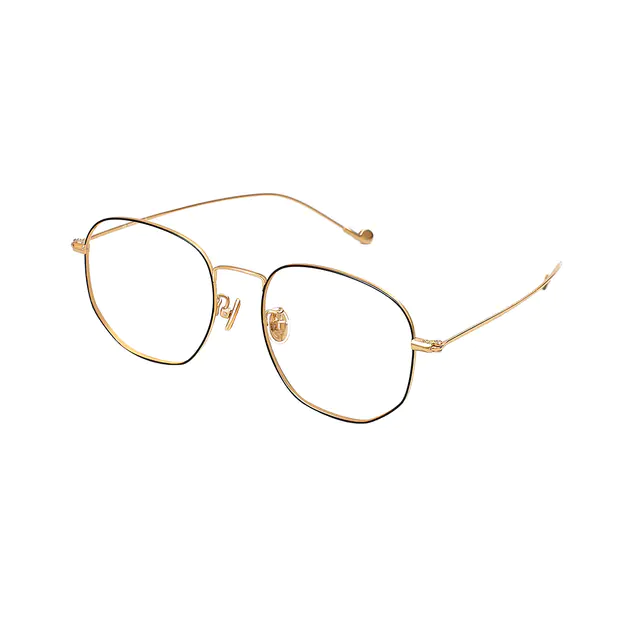 Rectangle Black/Gold Eyeglasses