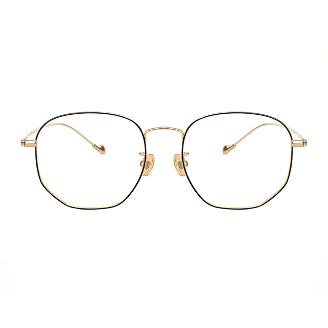 Rectangle Black/Gold Eyeglasses