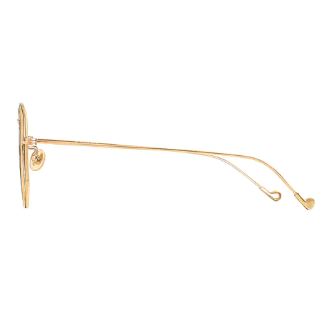 Rectangle Black Gold Eyeglasses