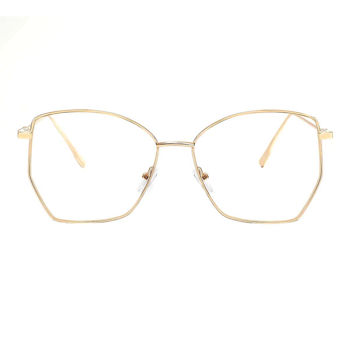 Geometric Gold Eyeglasses