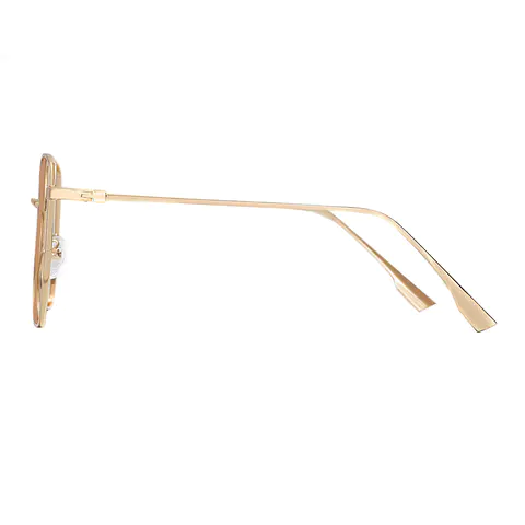 Geometric Gold Eyeglasses