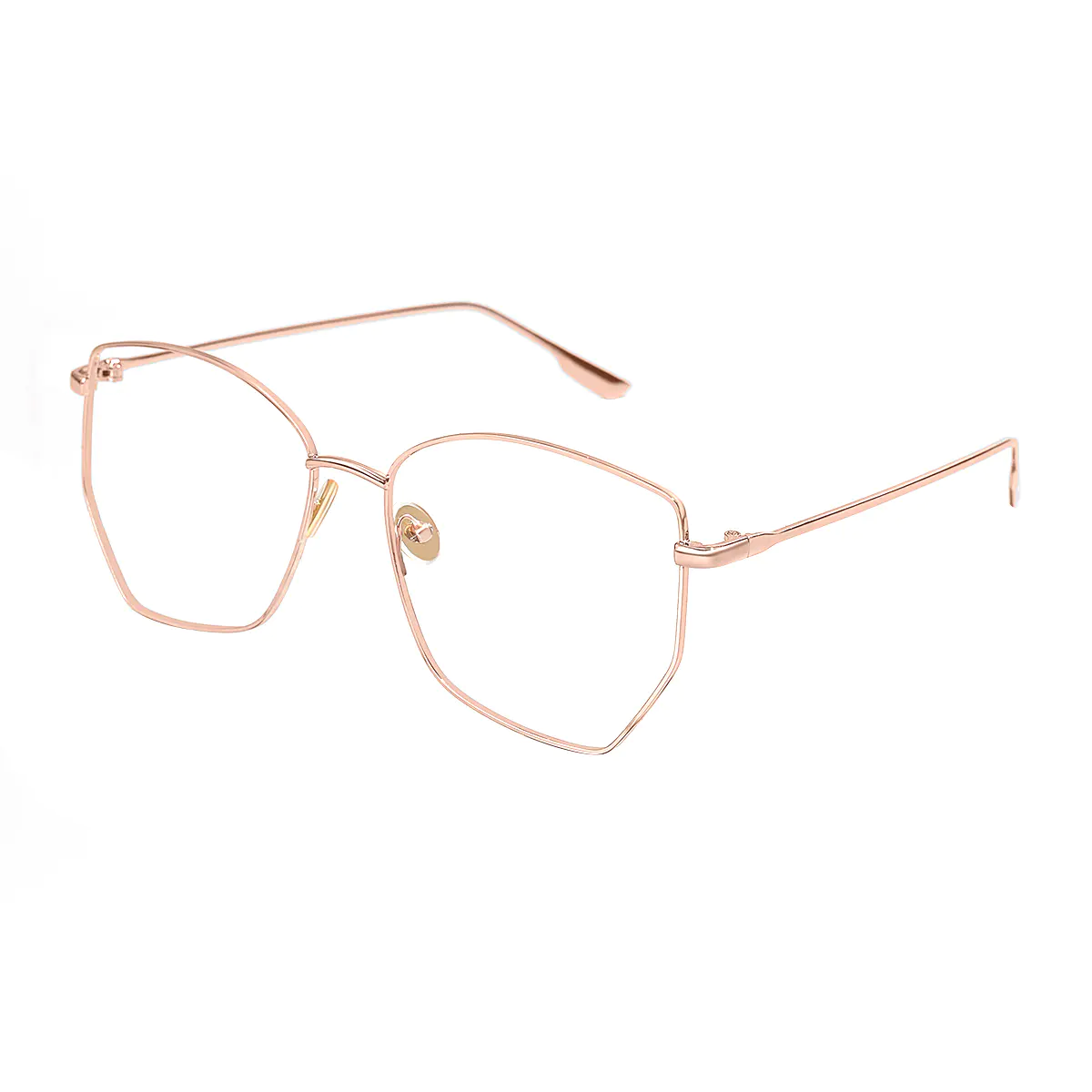Geometric Rose Gold Eyeglasses