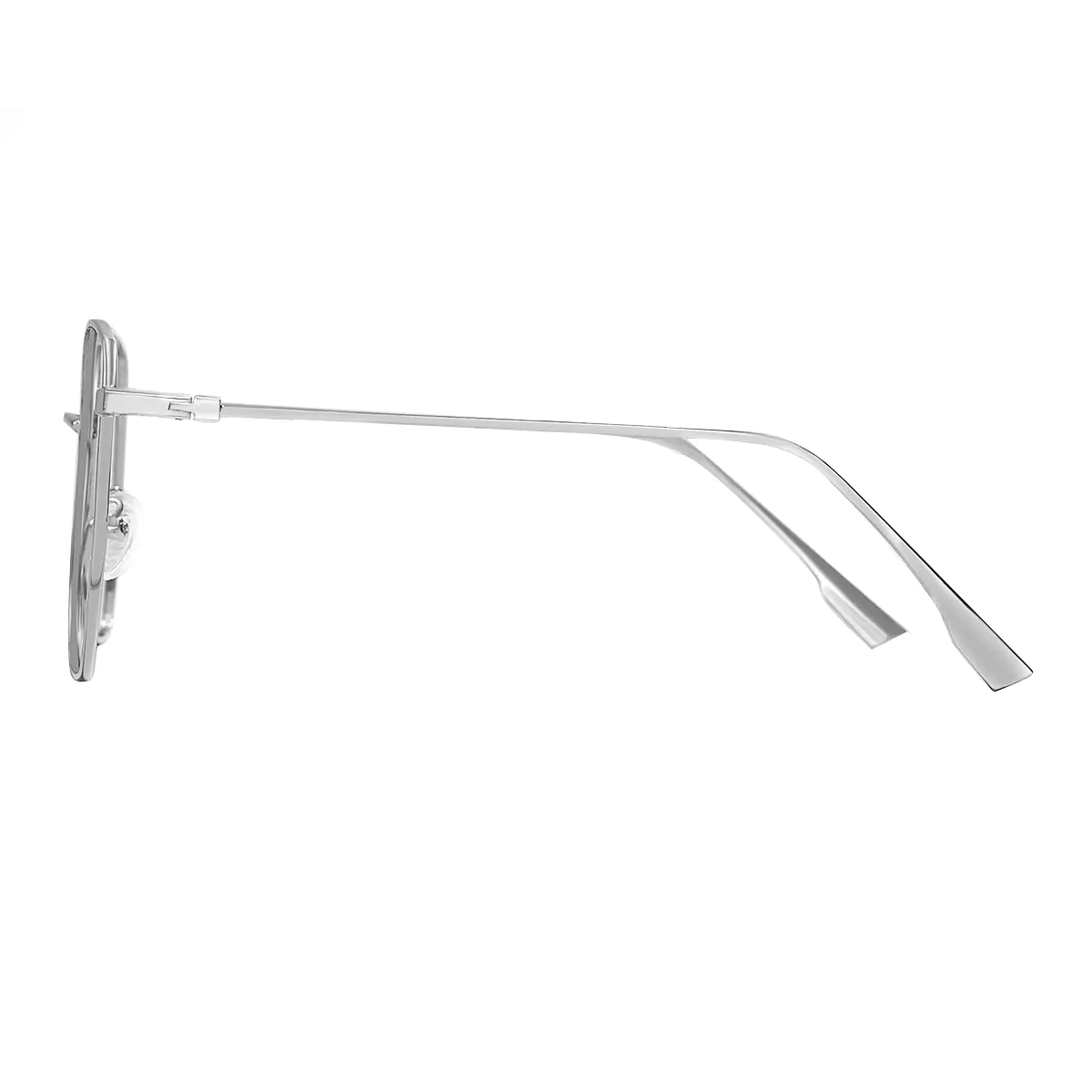 Geometric Silver Eyeglasses