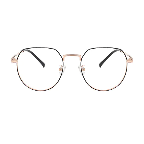 Oval Black Gold Reading Glasses