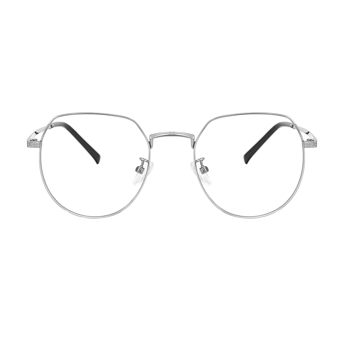 Oval Silver Eyeglasses