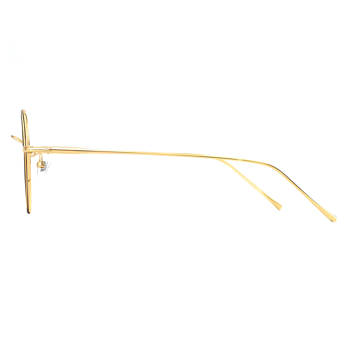 Round Black Gold Eyeglasses