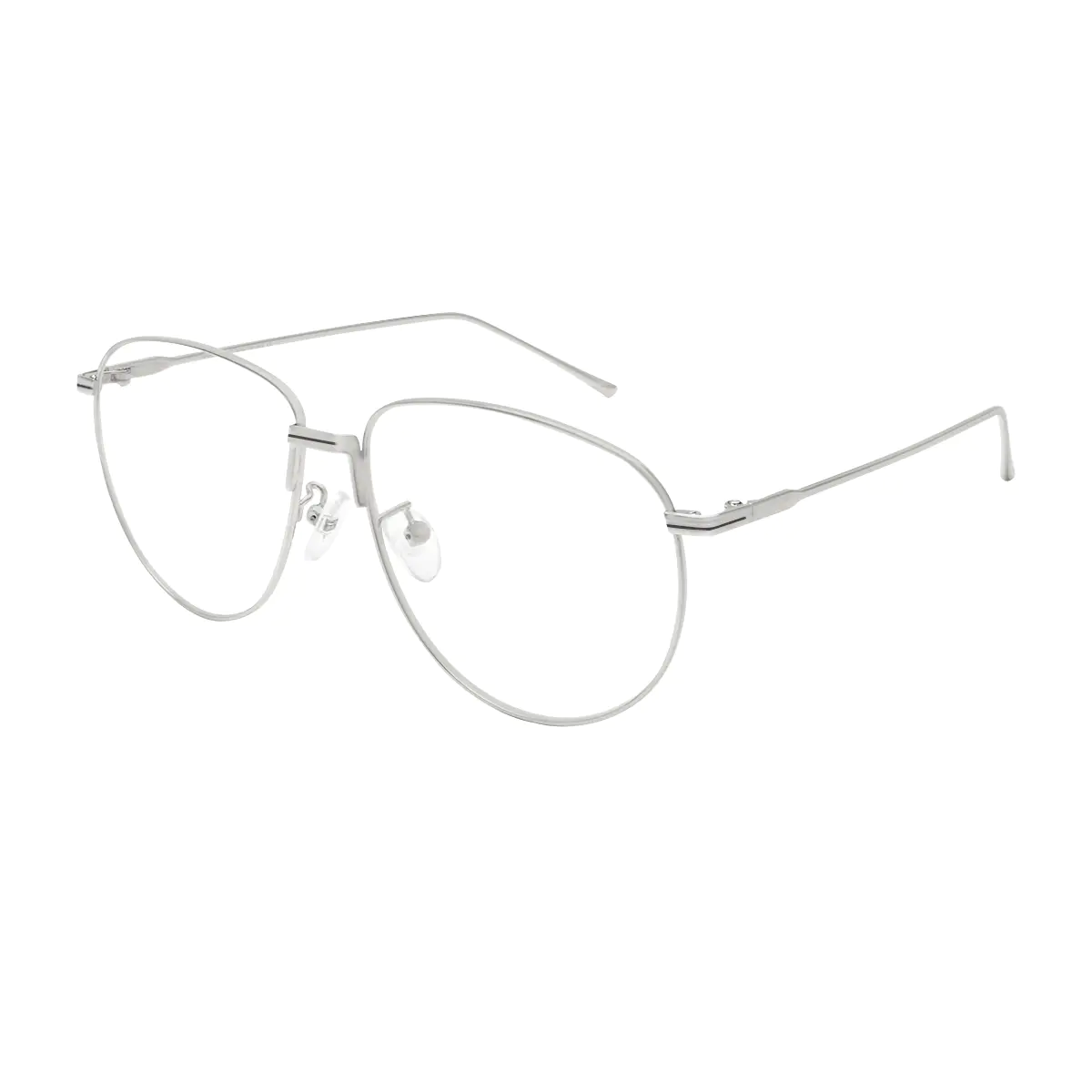 Aviator Silver Eyeglasses