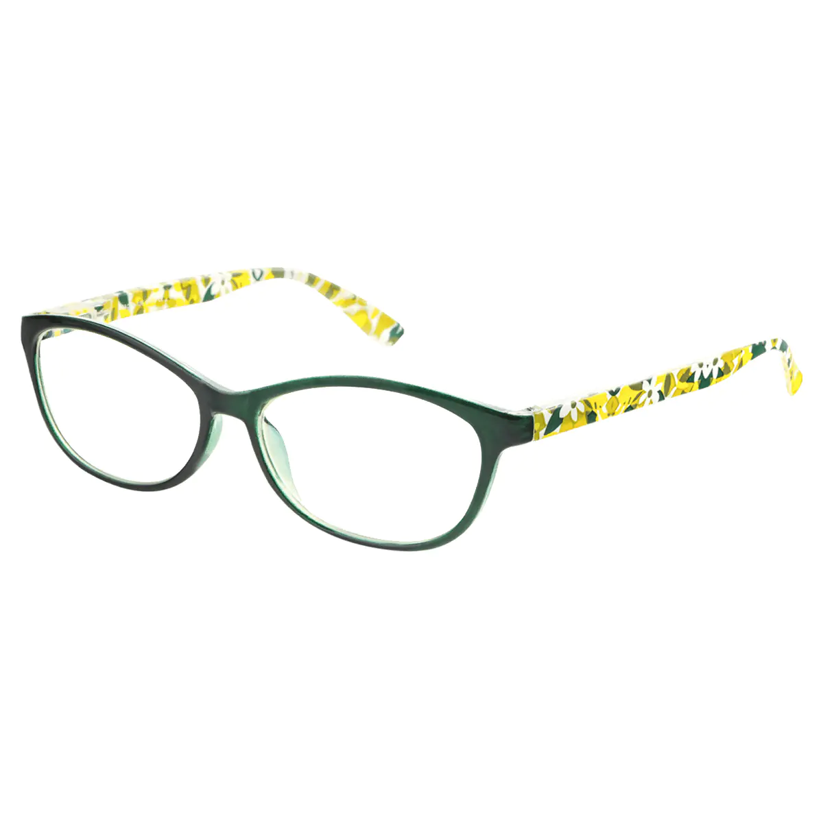 Oval Yellow Reading Glasses