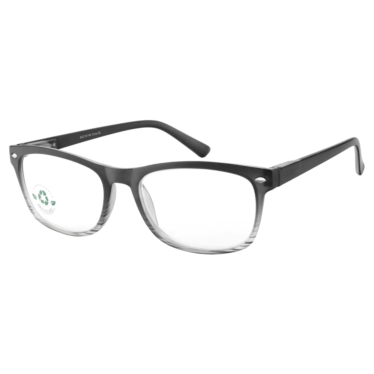 Square Black Reading Glasses