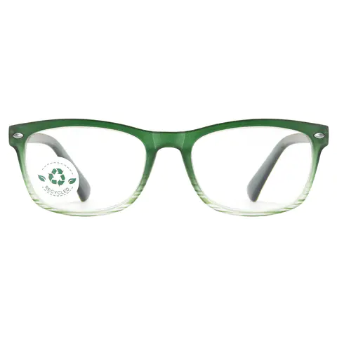 Square Green Reading Glasses