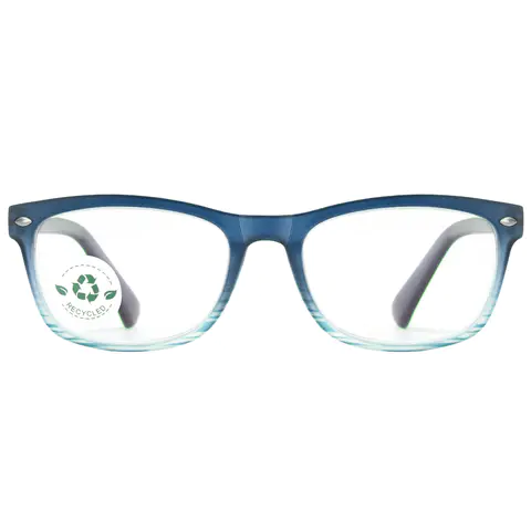 Square Blue Reading Glasses