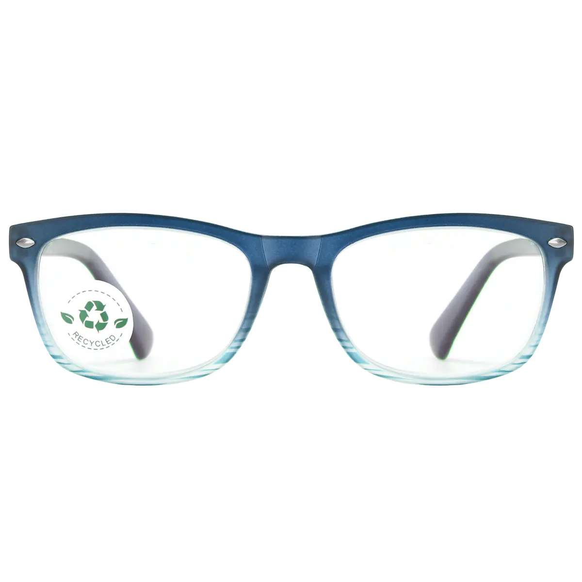 Square Blue Reading Glasses