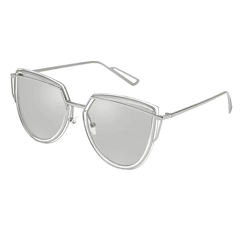 Cat-eye Silver Sunglasses