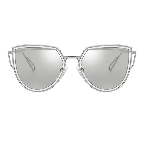 Cat-eye Silver Sunglasses