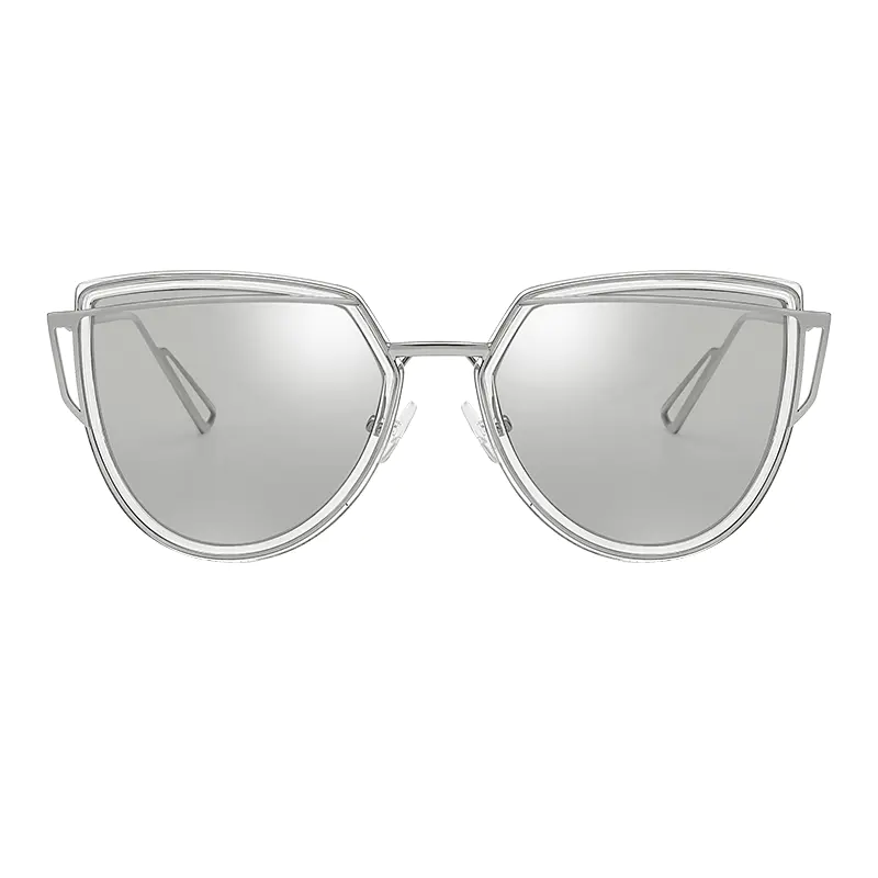 Cat-eye Silver Sunglasses