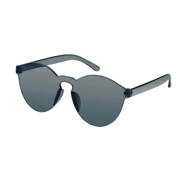 Round Transparent Gray Sunglasses