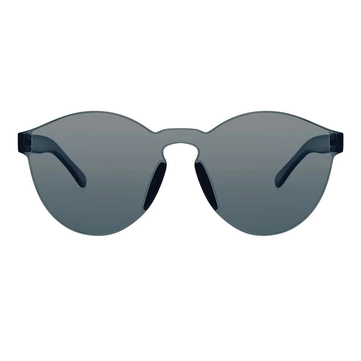 Round Transparent Gray Sunglasses