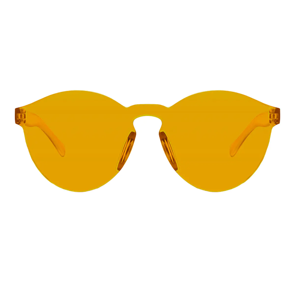 Round Transparent Orange Sunglasses