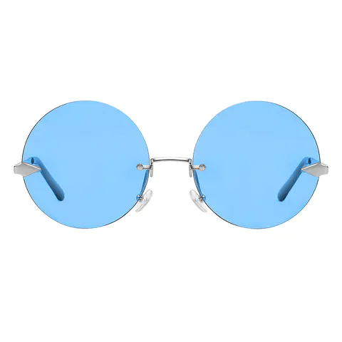 Round Silver Sunglasses
