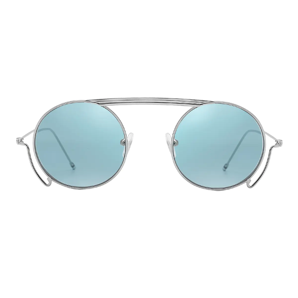 Round Silver Sunglasses