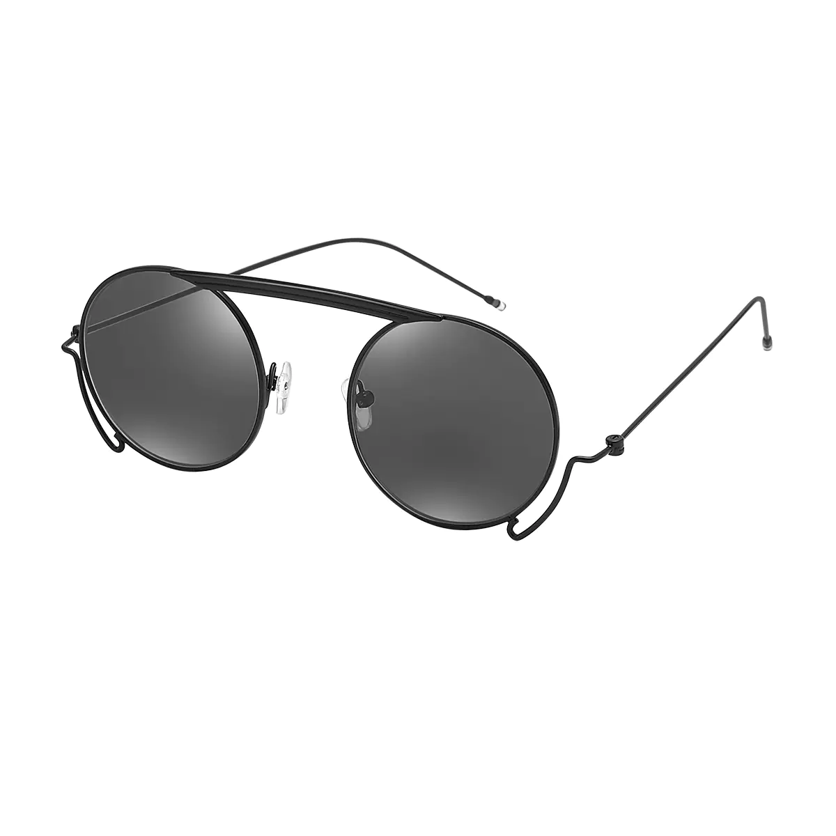 Round Black Sunglasses