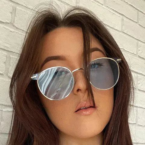 Round Silver Sunglasses