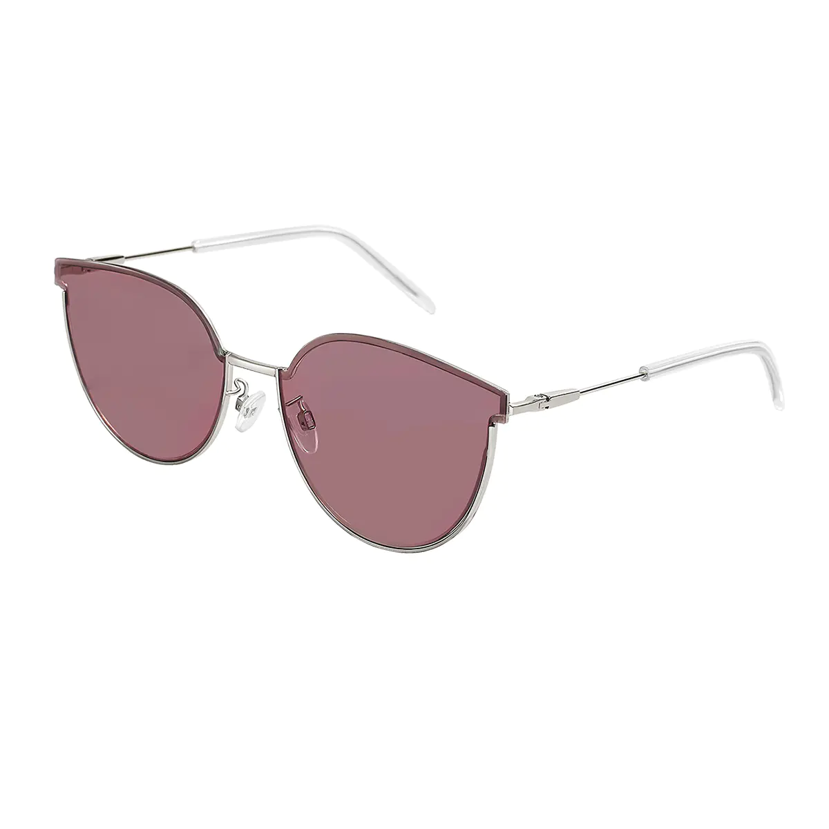 Cat-eye Silver Sunglasses