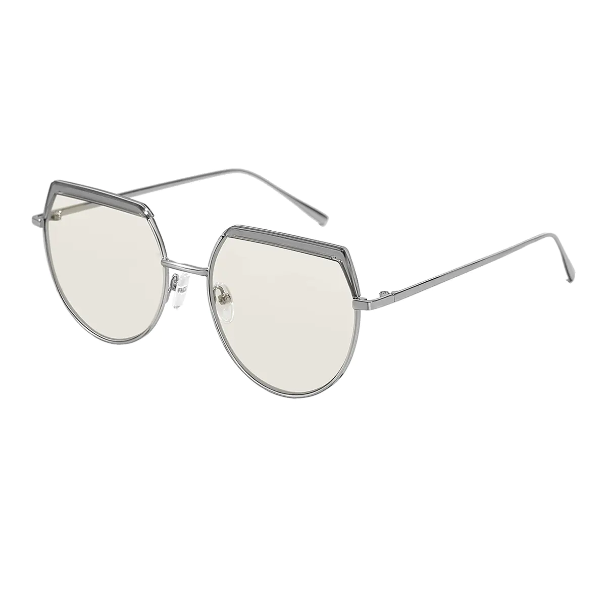 Geometric Silver Sunglasses